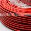 Twin flat wire flexible white black red color speaker cable