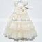 new design Ivory petti lace ruffle dress , baby dress pattern flower girl