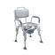 Shower commode wheelchair/baby bath chair/commode chair toilet