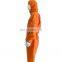 Clean Room PPE Safety orange Overalls Disposable 70G Protective Suit Coverall Jumpsuit With Hood Type 5 6