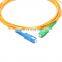 Yellow Simplex Single mode G657A G652D PVC SC APC To SC UPC Fiber Optic Patch cord Fiber Jumper