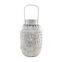 K&B wholesale white wooden camping lanterns candle holder decor with handle