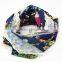 C58502S 2015 new cotton baby scarf floral printed lace kids winter scarf