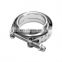 Universal 1/2 Mild Steel Assembly Exhaust V Band Clamp and Flange kit Effective Fasten Combo 2.5'' flange, 2.75'' clamp