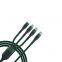 Nylon braided 6A fast 3 in 1 charger cable Type C Micro 8pin multi function 100W super charging cable for mobile phone