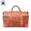 Exclusive Collection of Contrast Stitching with Cotton Lining Material Genuine Leather Duffel Travel Bag