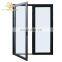 Luxury interior tempered glass simple design aluminum casement door for house