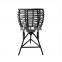 Best Price 3 Sizes Black Rattan Plant Stand Eco Friendly Wicker Flower Pot Holder Basket Cheap Wholesale Vietnam Supplier