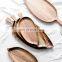Hot Sale Decor Leaf shaped wooden Platter Cheap Wholesale Customized Size Decor Tray Table Vietnam Supplier