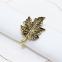 Top Selling Antique Metal Leaf Design Tabletop Accessories Napkin Ring for Party Use Table Decoration