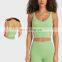 Backless Crop Sports Bras Fitness High Impact Shockproof U Back Running Tops 80Nylon 20Spandex