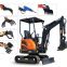 Brand New Selling 1 Ton 2T 3T Micro Diesel Mini Digger Euro5 Small Construction Machine Hydraulic China Compact Excavator