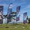 Combo Flag Pole：Sharkfin Teardrop Feather Rectangle Flag Stand Versatile Advertising Display for Events & Promotions