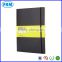 black bound leather notebook