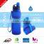 New 650ml/22oz Collapsible, Rollable Silicone Water Bottle with Screw Cap, BPA Free, Up to LFGB Standard