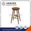 Black cool contemporary wood tall backless bar stools for sale