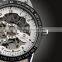 Full Steel Big Dial Skeleton Mechanical Watch Luxury Watch WM384