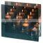 Rectangle with 5 integrated glass tealight holders