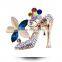 Fashion Rhinestone Diamond High Heeled Shoes Shape Brooch
