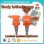 Lotion pump and soap pump and dispenser pump in orange color with discharge rate 2.00ml for closure size 28/410 24/410 28/400