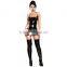 Leather Tight Erotic Lingerie Sexy Women Cut Out Party Club Dancewear Mini Dress