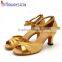 OEM,ODM wholesale yellow glitter ladies dancing shoe