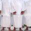 wholesale ffasting month 100% polyester no sewing white jacquard Muslim Haji ihram towel