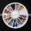 Cheap Price 12Color Nail Art Decoeration Acrylic Rhinestone Wheel