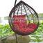 leisure design oval swing chair rattan hanging pod chair