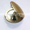 2014 newly bright gold round shape compact mirror with one side golden pattern,ME105