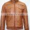 Harrington Man Fitted Tan Nappa Soft Real Leather Bomber Style Retro Jackets