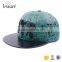 Leather Brim Custom 3D Letters Snapback Hat