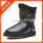 New Glossy skin punk rivet cowboy boot