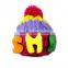 Wholesale Custom Colorful Acrylic Printing Crochet Kids Winter Hat
