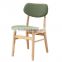 General Type Fabric Upholstered Dining Chair, Wood Design Dining Chair