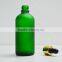 15ml green essential oil glass bottle with cap