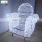 Fany white crystal chair decoration holiday time lights with high quality led light chair