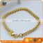Stainless steel cuban link bracelets bangles gold plated customize bracelets