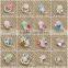 3D Nail Art Rhinestone Decorations White & Pink Colors Crown Bowknot & Love Pattern