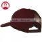 Solid Cotton Twill Low Profile Nylon trucker Cap with 6 panel hat