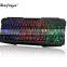 Custom cheaper usb led backlit keyboard with cool crack parttern