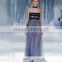 AR-101 Sexy See Through Long Tulle Sleeve Robe Longue Femme Soiree New Style Purple And Black Exotic Prom Dresses