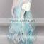 Synthetic Cosplay Light Pink Mixed Light Pink Anime Long Water Curly Lolita Wig N415