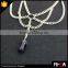 fashion amethyst stone pendant multi chain design choker necklace