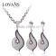 Black Spinel And White Zircon Indian Silver Jewelry Set E008