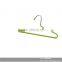 The HEAD metal clothes hanger no-slip bar for pant hangers and with green rubber paint