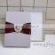 High quality grey wedding invitation silk boxes