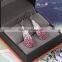 Mexican classical hot selling 3161 stainless steel pink rhinestone hanging earrings