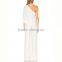 Arabic Athen Divine White Lady Fashion Silk Chiffon One Shoulder Long Jumpsuits