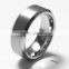 Tungsten Wedding Bands 8mm Carbon Fiber Inlay Men's Rings with Top Polished Finish